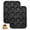 Matte Black, variant on Vesteel 12-Cup Top Cookies Pan Set of 2, 0.6” Depth Stainless Steel Tin Metal Pan Baking Tray for Oven, Dishwasher Safe