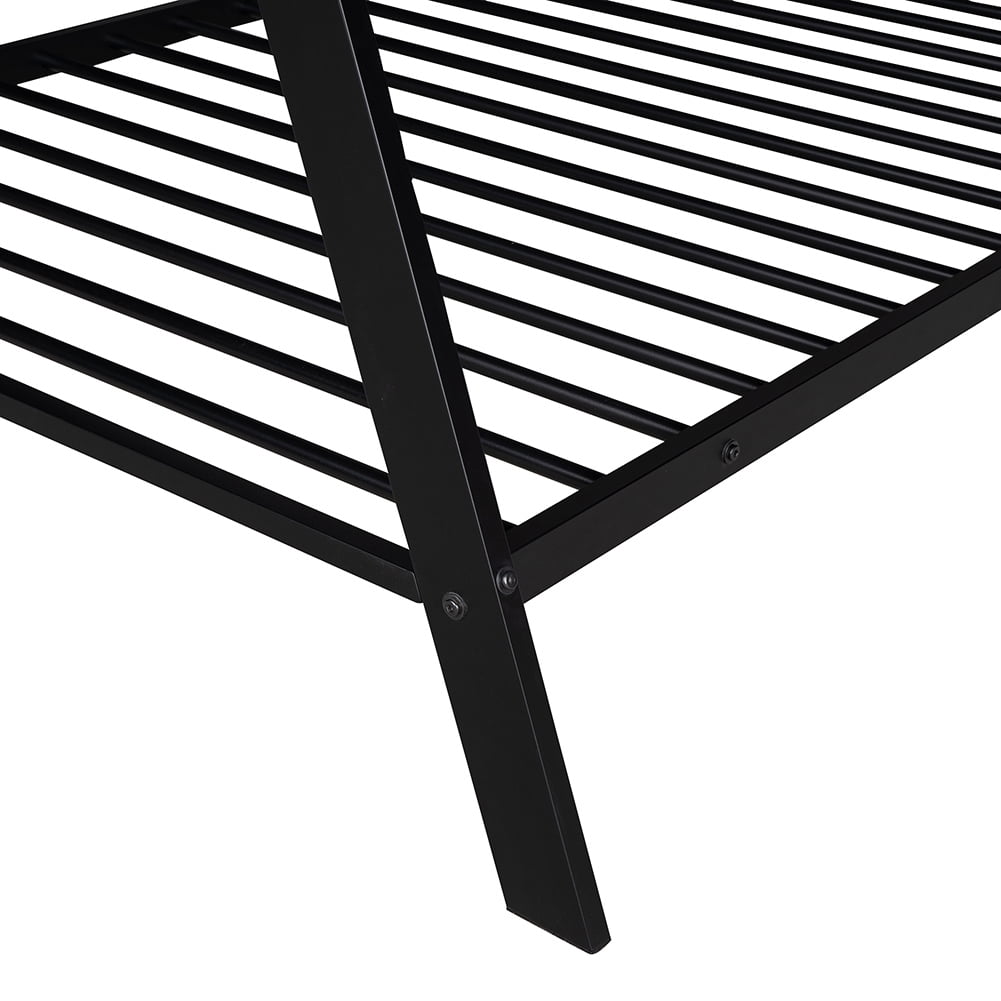 Kepooman Tent Bed for Kids, Wooden Floor House Bed Frame for Kids - Twin Size - Black Kepooman Tent Bed for Kids, Wooden Floor House Bed Frame for Kids - Twin Size - Black