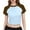 Brown, variant on Cue Crop Tops for Women Teen Girls Raglan Sleeve Crew Neck Tees Colorblock Summer Casual Short Sleeve Tshirts (M, Watermelon Red)