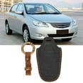 thumbnail image 2 of Leather Car Key Fob Cover for BYD Atto 3 Remote Entry System Black Protective Case Anti-Drop Wear-Resistant, 2 of 9