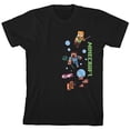 thumbnail image 5 of Minecraft Art With Puff Print Boy's Black T-shirt-XS, 5 of 7