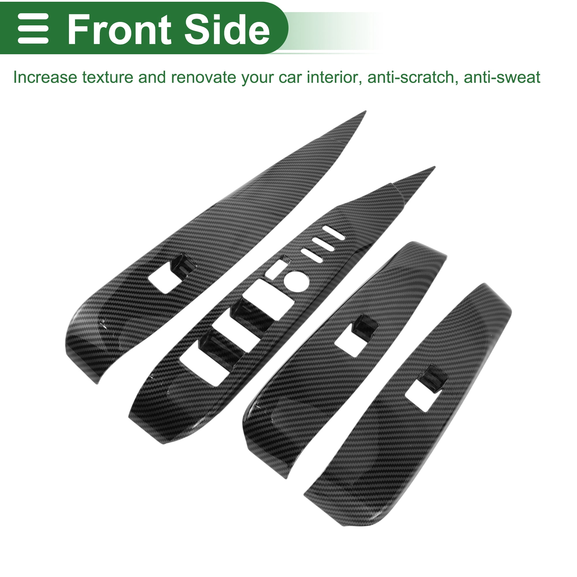 Unique Bargains Window Lift Switch Panel Trim Cover for Toyota Camry 2018-2024 Black