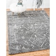 thumbnail image 1 of Unique Loom 3139390 Tribal Moroccan Nomad Plush Area Rug, 8 x 10 Feet, Gray/Ivory, 1 of 5