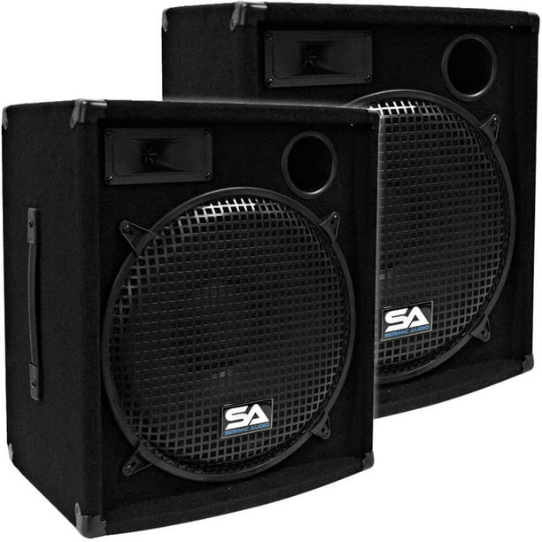 Seismic Audio Pair 15 Pa Dj Kj Speakers 600 W New Pro Audio Speaker 15 2 Walmart Com Walmart Com