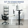thumbnail image 4 of VIVO Electric 44" x 24" Sit Stand Desk Workstation, Dark Wood Top, Black Frame, 4 of 8