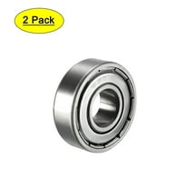 Unique Bargains Deep Groove Ball Bearing 6201Z Double Shield, 12mmx32mmx10mm Carbon Steel 2Pcs