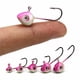 thumbnail image 2 of Jig Heads Hook 5 Unids/Lote Color Rosa Con Ojos Plomo Jig Anzuelos De Pesca Anzuelos Para Jigging Pesca 2G 3G 4G 5G Kearding OD008149-00, 2 of 7