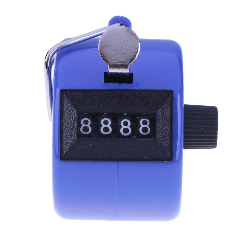 Clicker Counter 4 Digit Number Counters Plastic Shell Hand Held(Blue) 