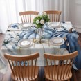 thumbnail image 3 of Blue Fall Pumpkins Table Cloth Waterproof Tablecloths, Thanksgiving Maple Leaf Tree Vintage Tablecloth Dining Table Cover for Kitchen Party Tabletop Outdoor, Rectangle Tablecloth 52x70 Inch, 3 of 9