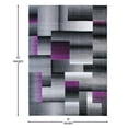 thumbnail image 5 of BizChair Modern Contemporary Area Rug, Purple Grey Black (8 Feet X 10 Feet), 5 of 6