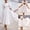 F-196White, variant on ZHOGXU Women's Dress Short Sleeve Puff Sleeve Round Neck Solid Color Backless Fashion Comfortable Elegant Dresses For Daily Wear And Party,White,L