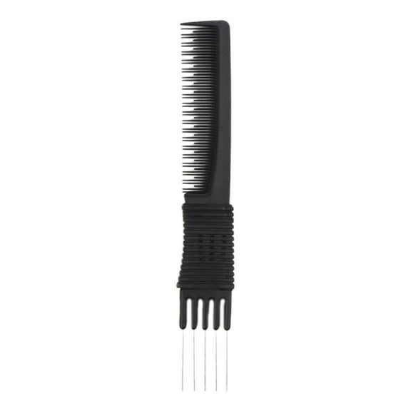 Comb Awwp 1*Carbon Fiber Comb Steel Pin Comb Curling Comb Clearance Sale Hair Pick Double Side Pick Salon Teasing Back Combs with Steel Lift Teasing Combs with Metal Prong Combs for Women