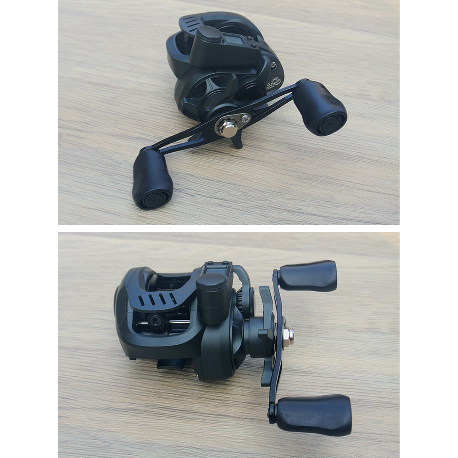 KUFptva Waterproofs Sea Ice Fishing Wheel 6.3:1 High Speed Ratio Led Screen Electronic Fishing Reels for Freshwater Saltwater