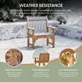 thumbnail image 3 of WestinTrends Malibu Outdoor Patio HDPE Adirondack Dining Arm Chair, Teak, 3 of 14