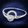 thumbnail image 1 of Women Rhodium 925 Sterling Silver Ring with AAA Grade CZ in Clear - Size 8, 1 of 1