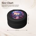 thumbnail image 2 of Yiaed Taxi Colorful Town Print Travel Jewelry Case Bridesmaid Gift Boxes Jewelry Travel Organizer Small Round Jewelry Box Mini Storage-Black, 2 of 7
