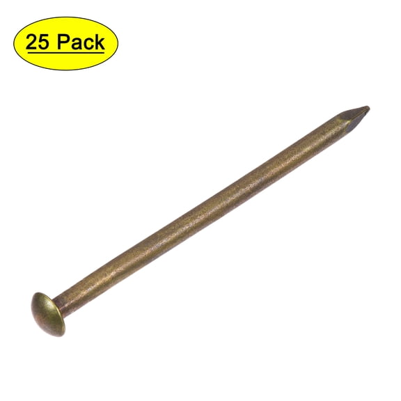 2.8x50mm Small Tiny Nails Brass Bronze Tone 25 Pack