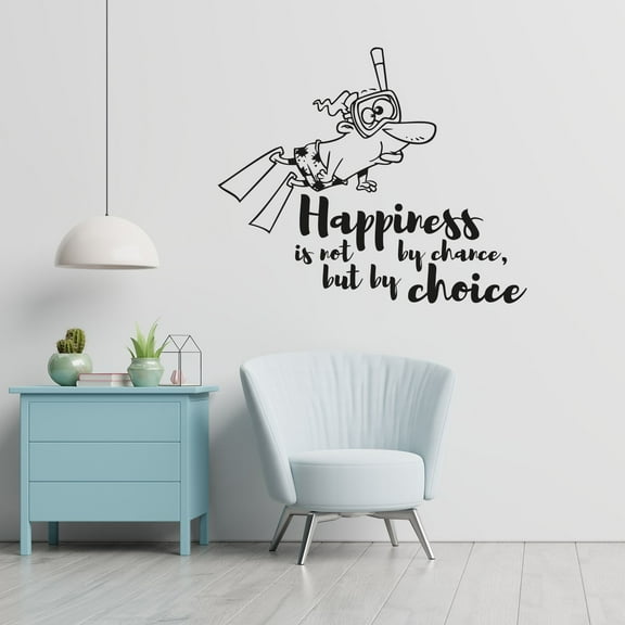 By Choice Life Quote Snorkeling Snorkel Diving Swimming Underwater Vinyl Design Wall Sticker Wall Art Wall Decal Boy Girl Kid Room Pool Area Bedroom Home Decor Stickers Decoration Size (22x30 inch)