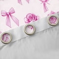 thumbnail image 4 of Homewish Cute Bowtie Ribbon Curtains Pack of 2 (42x84 Each),Cartoon Flower Floral Curtains Blackout,Pink Bow Bedroom Curtains For Girls Kids,Ultra Soft Home Decor, 4 of 6