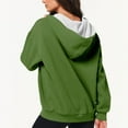 thumbnail image 5 of Xcmzpl Zip Up Hoodies for Women Plus Size Solid Color Hooded Sweatshirt Lightweight Sweater Tops Workout Long Sleeve Shirts Fall Fashion, 5 of 7