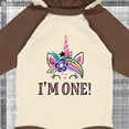 thumbnail image 4 of Inktastic First Birthday Unicorn for Girl Girls Long Sleeve Baby Bodysuit, 4 of 5