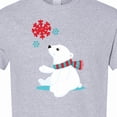 thumbnail image 4 of Inktastic Polar Bear, Bear with Scarf, Cute Bear, Snowflakes T-Shirt, 4 of 5