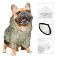 thumbnail image 3 of Fotbe Marine Sailing Badges Sudadera con Estampado para Perros Pequeños – Suéter con Capucha para Mascotas, Tela Suave de Forro Polar con Bolsillo-Small, 3 of 7