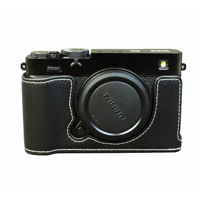 GadgetCom Camera Half Case Compatible with FUJIFILM X-E5 XE5 , Anti-Slip PU Leather Shell Protective Cover