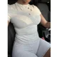 thumbnail image 2 of Conjunto de 2 piezas de ropa deportiva informal transfronteriza para mujer que adelgaza y suaviza tu silueta Camiseta de cuello redondo Pantalones, 2 of 5