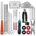 thumbnail image 1 of Guitar Maintenance Cleaning Tools Kit 3 in 1 Guitar String Winder Cutter Pin Puller Guitar Fret Rocker Leveling File Kit, 1 of 5