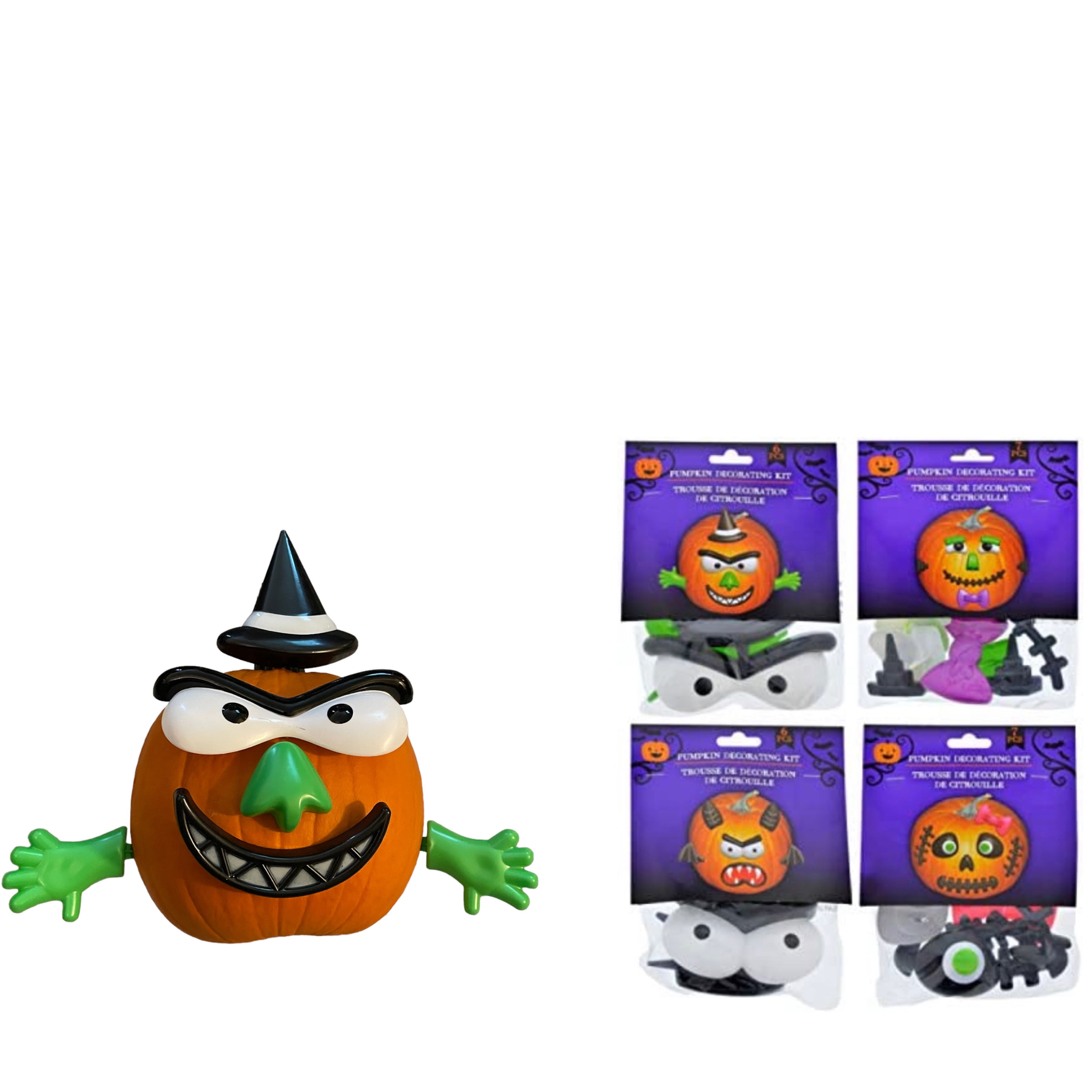 Halloween pumpkin decorating kit Set of 4 No Mess !!