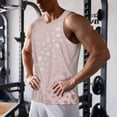 thumbnail image 5 of KLL Rose Gold Abstract Spots 1 Print Men's Muscle Gym Workout Stringer Tank Tops Bodybuilding Fitness T-Shirts Tank Tops Men-XX-Large, 5 of 7