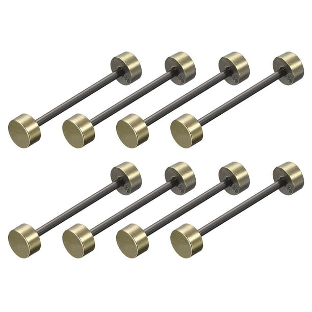 8uds Metal Bolsa Correa Conectar Hebillas,32x42mm Monedero Tornillo Fijación Remaches Barra Forma para Bolso Cinturón Manija Conectivo Decoración (Bronce Tono)