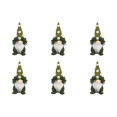 thumbnail image 1 of 6uds. Adorno de enano de Navidad, sombrero de copo de nieve, estatua linda para mesa de pared (verde), 1 of 2