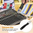 thumbnail image 4 of Portable Hibachi Grill, Double-sided Cast Iron Grill with Air Regulating Door & Fire Gate, Grate Lifter, Ideal for Outdoor Picnic, Camping & Backyard Barbecue Cooking, 4 of 8