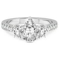thumbnail image 4 of 4 Carat IGI Certified Pear Shape Lab Grown Diamond Engagement Ring | 14K White Gold |Tiara Three Stone Diamond Ring | FG-VS1-VS2 Quality Friendly Diamonds, 4 of 5