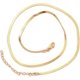 thumbnail image 1 of Brass Flat Snake Chain Necklaces for Women Real 18K Gold Plated 17.80~17.91 inch(45.2~45.5cm), 1 of 2