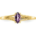 thumbnail image 4 of 14k Yellow Gold Amethyst Birthstone Ring - Ring Size 7.0-1.2gm, 4 of 8