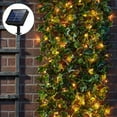 thumbnail image 2 of Cadena de plantas artificiales verdes con 100 LED para decoración de jardín, hogar y bodas, luces LED de hiedra con hojas de arce de 10 m, 2 of 5