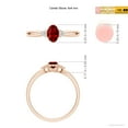 thumbnail image 4 of ANGARA Natural Solitaire Oval Ruby Split Shank Engagement Ring with Trio Diamonds in 14K Rose Gold for Women (Size-6x4mm) | July Birthstone, Anniversary, Jewelry Gift for Women | Natural Ruby Ring, 4 of 9