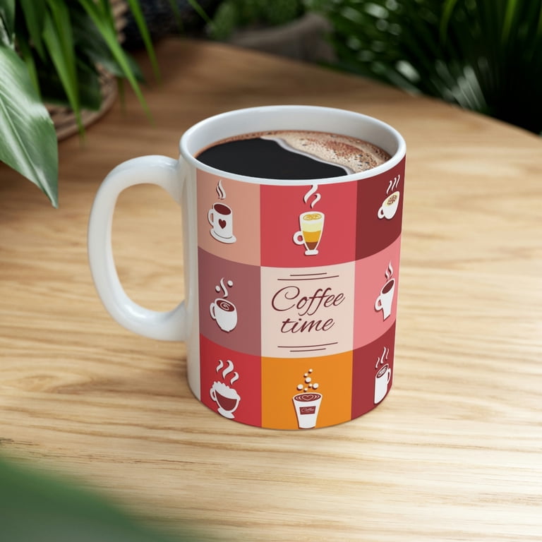 Best Cool Ceramic Latte Unique 11fl oz Coffee Time Designer Mugs Tea Cups  Dishwasher Safe Gifts - Walmart.com