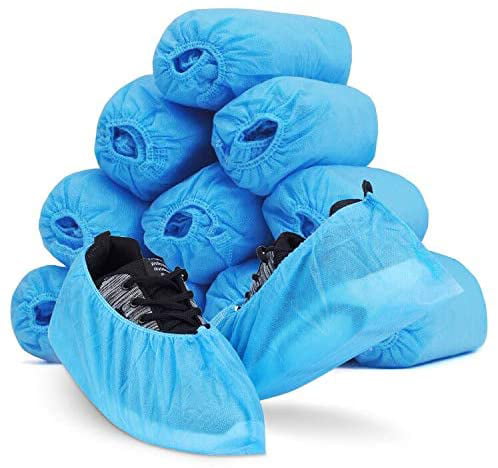 | Non-Slip Protect Your Home Disposable Boot & Shoe Covers 200 Pack 100 Pairs Indoor Durable Floors and Shoes 