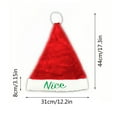 thumbnail image 2 of Festive Plush Christmas Hat Adult Embroidered Big Ball Fine Workmanship Durable Decoration, 2 of 5