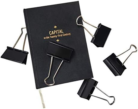 Tekola Extra Large Binder Clips 2.4-Inch (12 Pack), Big Paper Clamps for Office Supplies, Black