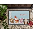 thumbnail image 3 of Merry Christmas Carolers English Bulldog Brindle White Door Mat, 3 of 4