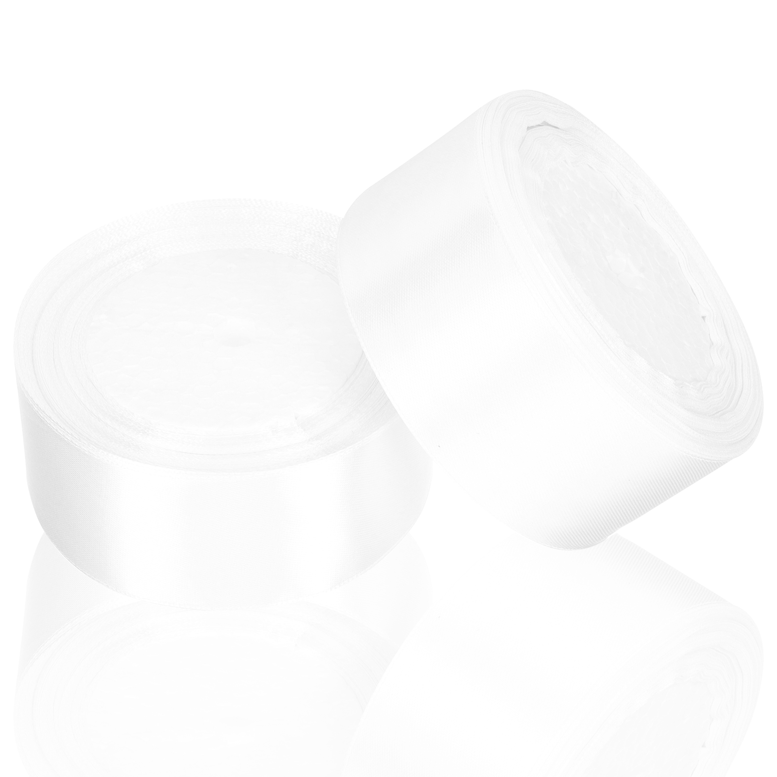 2 Rolls White Ribbon Rolls Decorative Cake Ribbon Gift Wrapping Ribbons