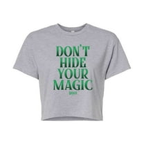 Wicked - Dont Hide Your Magic - Juniors Cropped Graphic T-Shirt