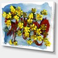 thumbnail image 2 of Lettering and Yellow Spring Flowers - Floral Art Canvas Print, 2 of 4