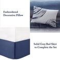 thumbnail image 6 of Madison Park Queen Size 9 Piece Comforter Set with Cotton Bed Sheets Navy,Bed in a Bag,All Season Bed Set,Cozy and Lightweight, 6 of 8