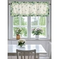 thumbnail image 4 of Curtain Valance for Windows,Green Eucalyptus Leaf Watercolor Kitchen Valances Rod Pocket Short Curtains,Fern Rainforest Leaves Window Treatment Panel for Bedroom Bathroom 42"x12", 4 of 7